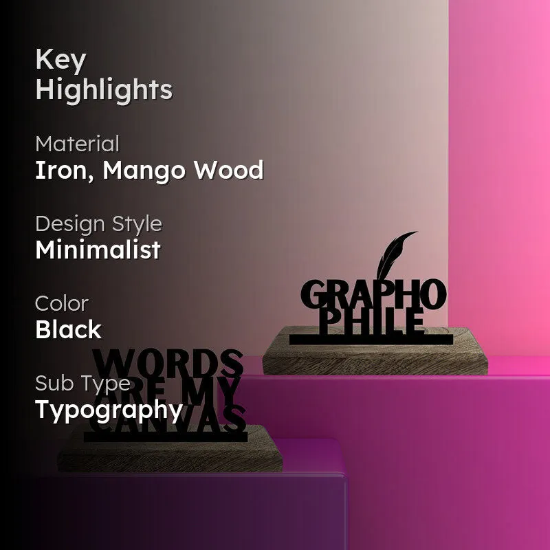 Graphophile Showpiece - Set Of Two media 2