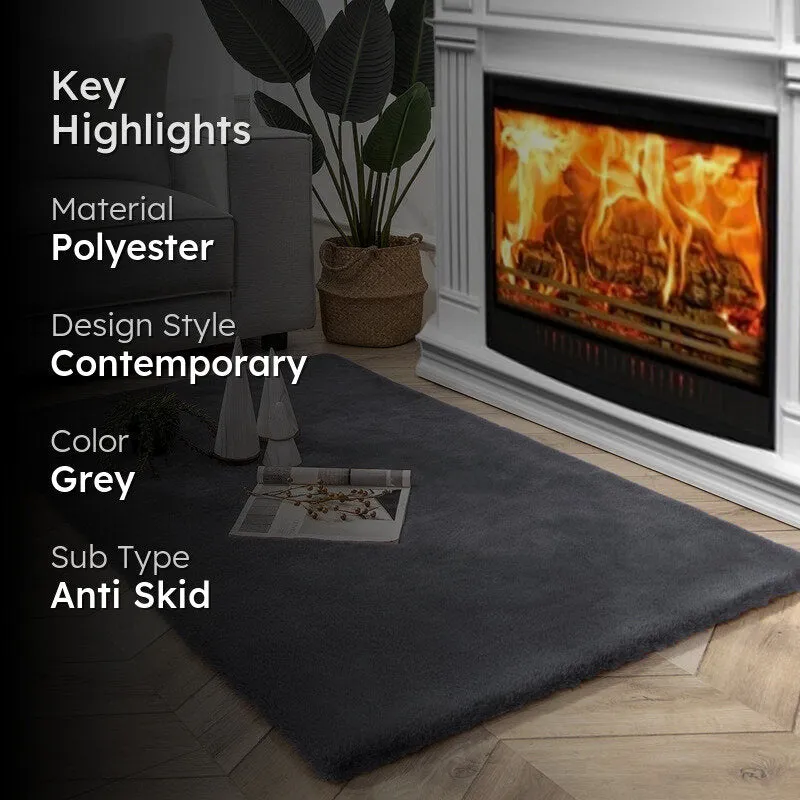Ruffle Luxe Area Rug - Grey media 2