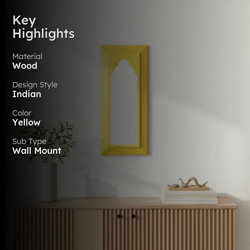Arched Decorative Wall Mirror - Yellow media 3