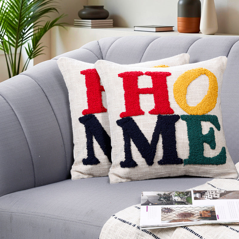 Home Tufted Cushion Cover Set (Square) - Set Of Two - Set Of Two