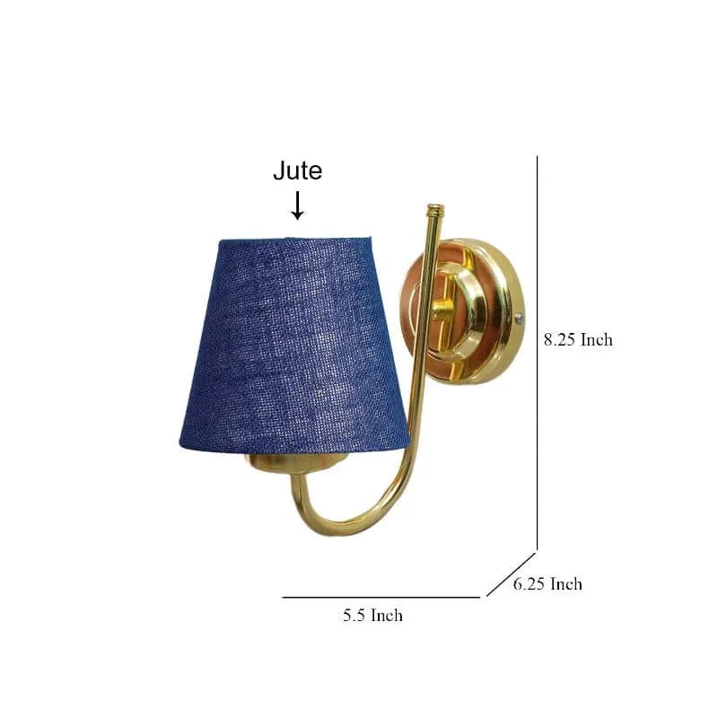 Galora Gale Fabric & Metal Wall Lamp - Blue media 5