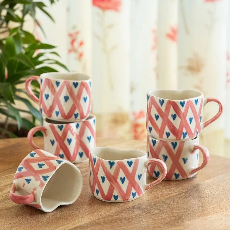 Sweetheart Ceramic Coffee Mug (300 mL Each) - Set Of Six media 1
