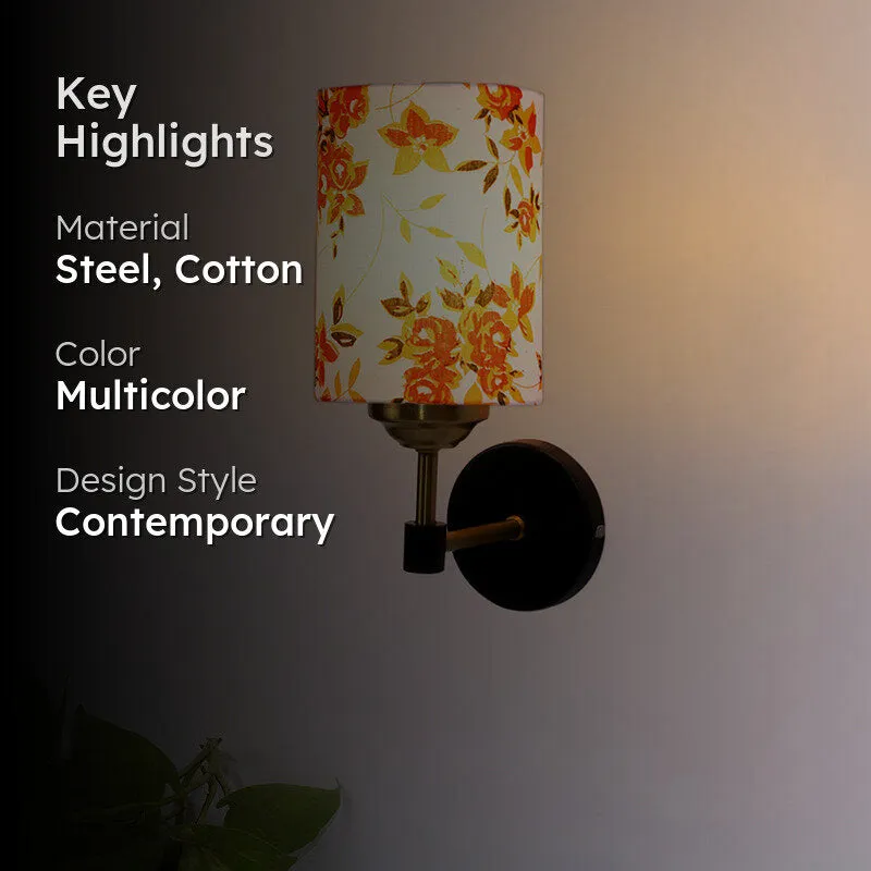 Garden Lights Curve Steel & Cotton Wall Lamp - Orange media 2