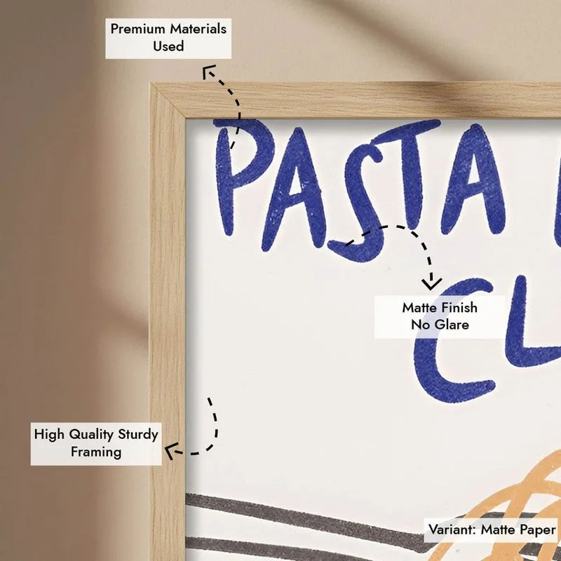 The Pasta Club Archival Canvas Wall Art - White media 9