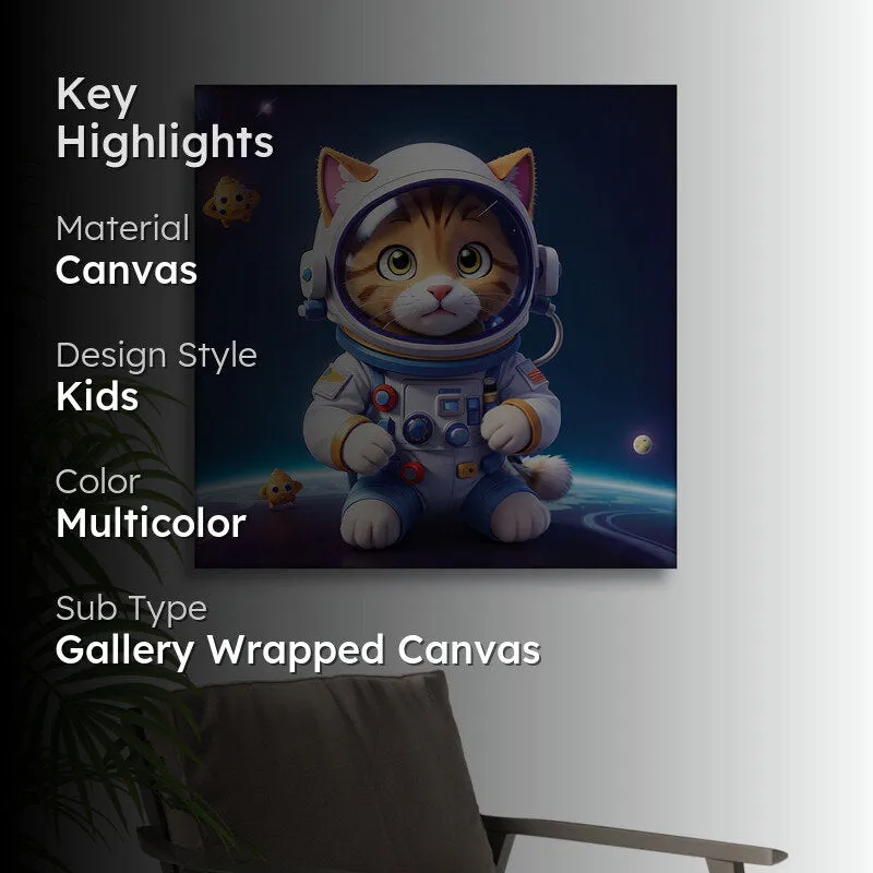 Space Kitty Canvas Wall Painting media 2