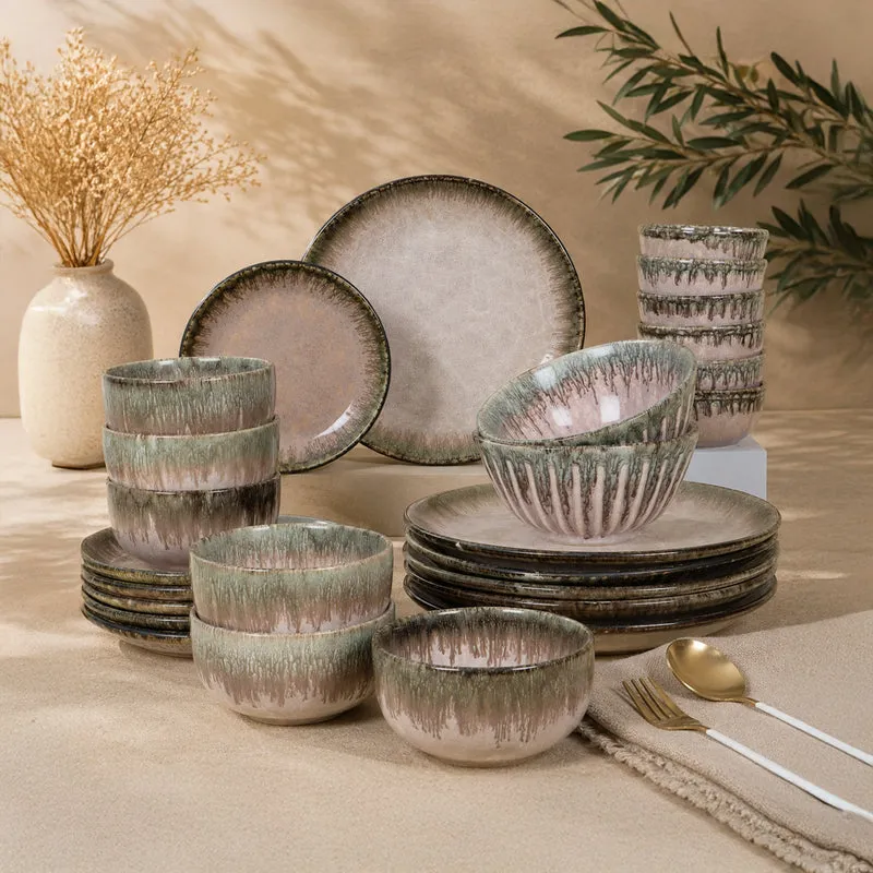 Serene Dinewares Dinner Set (Pink) - 26 Piece Set media 1