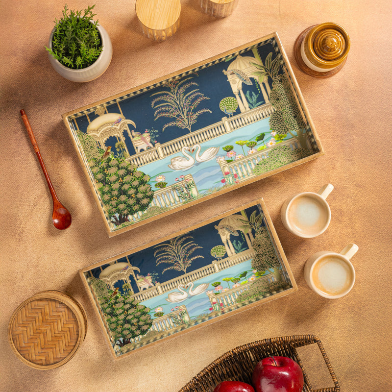 Rajhans Serving Tray - Set Of Two