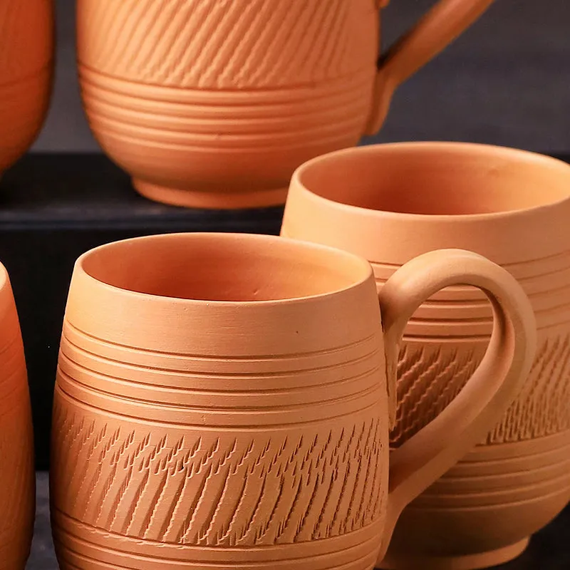 Srishti Terracotta Coffee Mug (250 mL Each) - Set of Six media 5