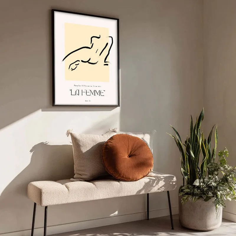 Soft Recline Canvas Wall Painting With Black Frame media 4
