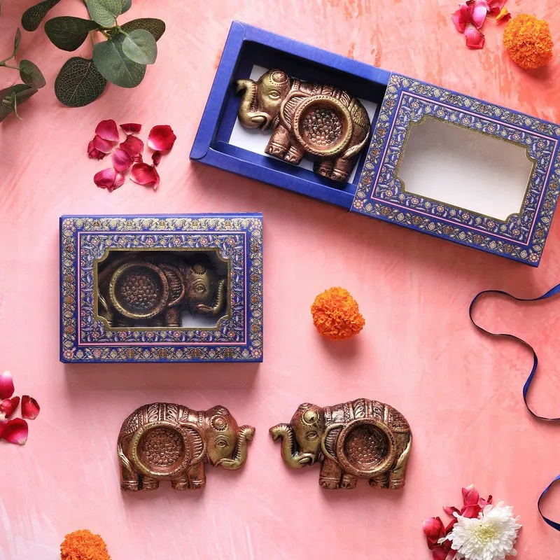 Elephant Tea Light Holder - Set Of Four media 4