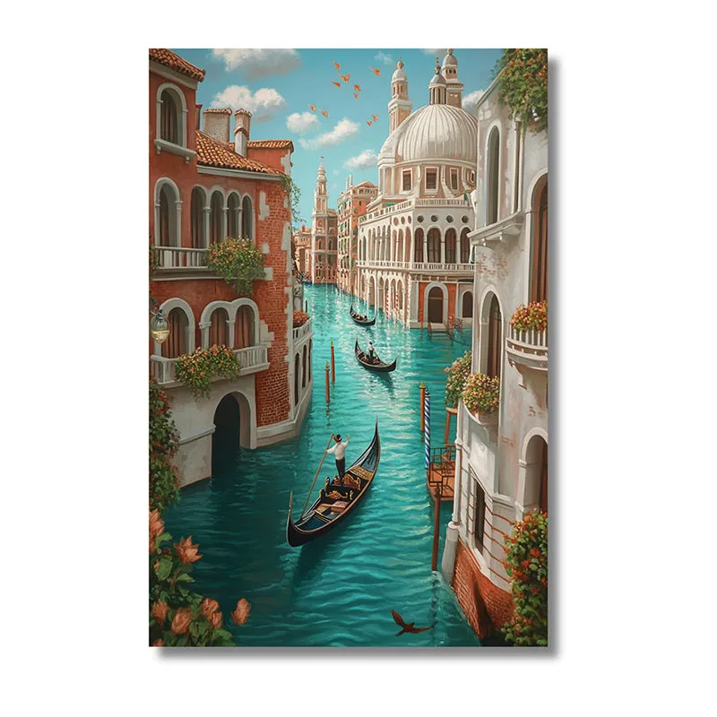 Venetian Waterways Wall Painting media 3