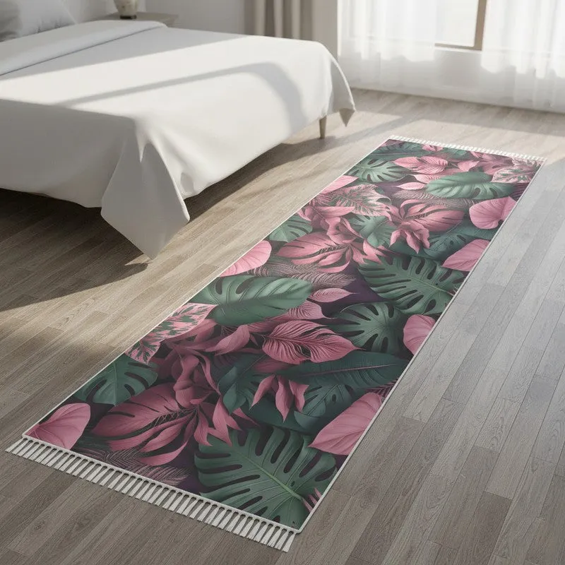 Midnight Monstera Runner Rug media 1