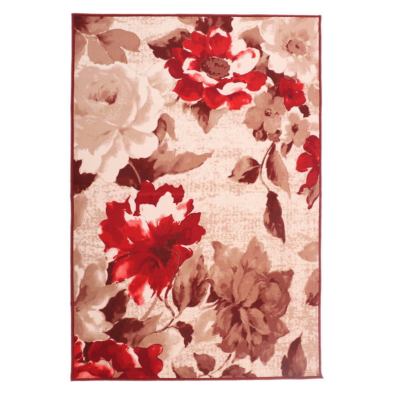 Crimson Flora Anti-Skid Carpet