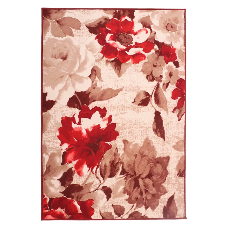 Crimson Flora Anti-Skid Carpet media 1