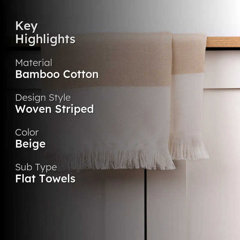 Prittle Pat Bamboo Cotton Bath Towel - Beige media 2