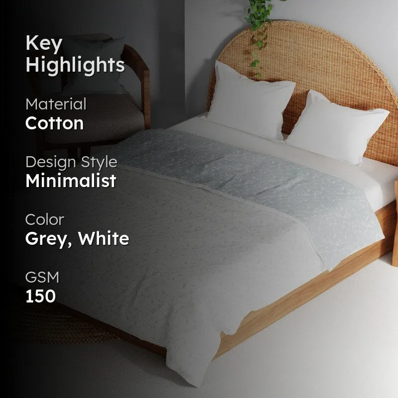 Brinor Cotton Dohar - Grey,White media 2