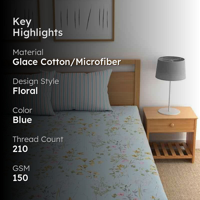 Posies Microfiber Bedsheet - 150 GSM media 2