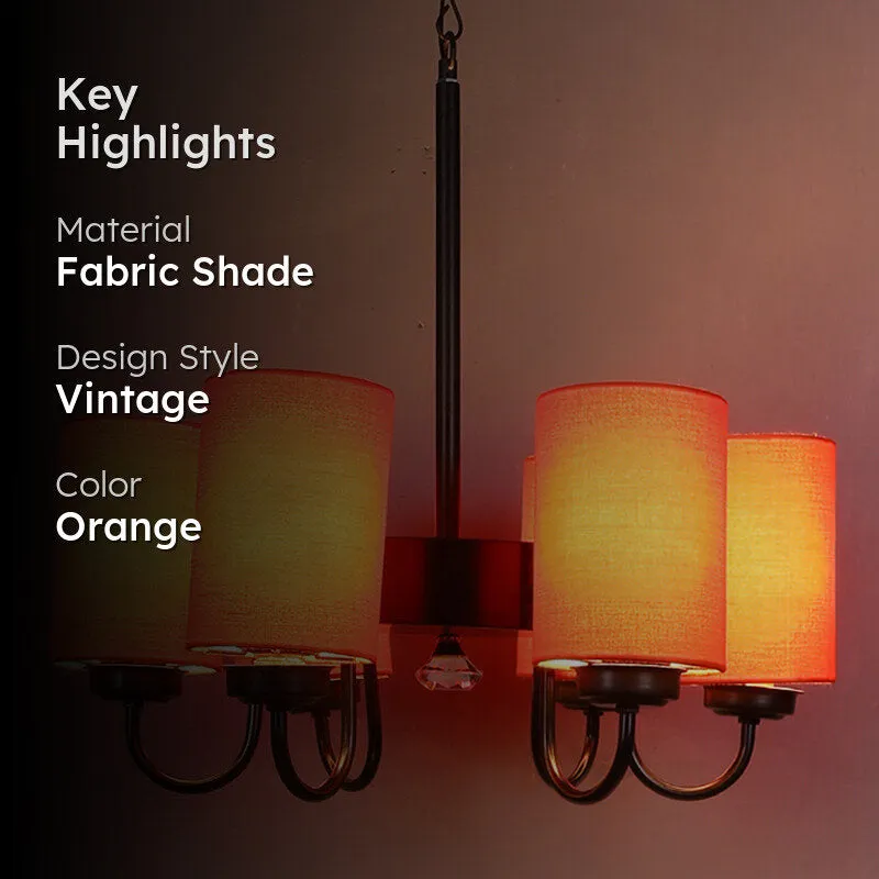 Viya Cylindrical Ceiling Lamp - Orange media 2