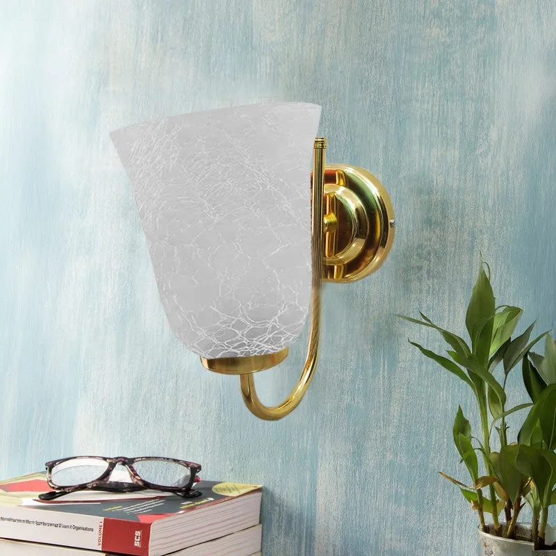 Crystal Bloom Golden Tilt Glass Wall Lamp media 4