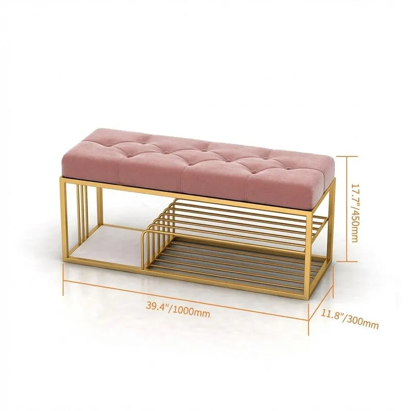 Expandable Metal Shoe Rack - Gold,Maroon media 6