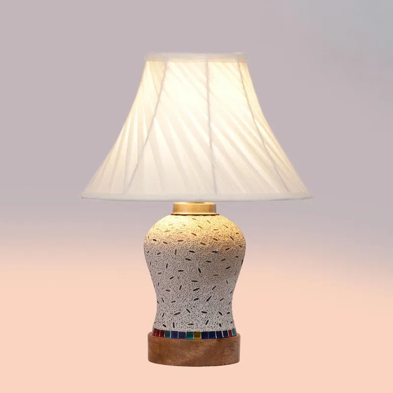 Nivora I Pleated Wooden Table Lamp - Multicolor media 6