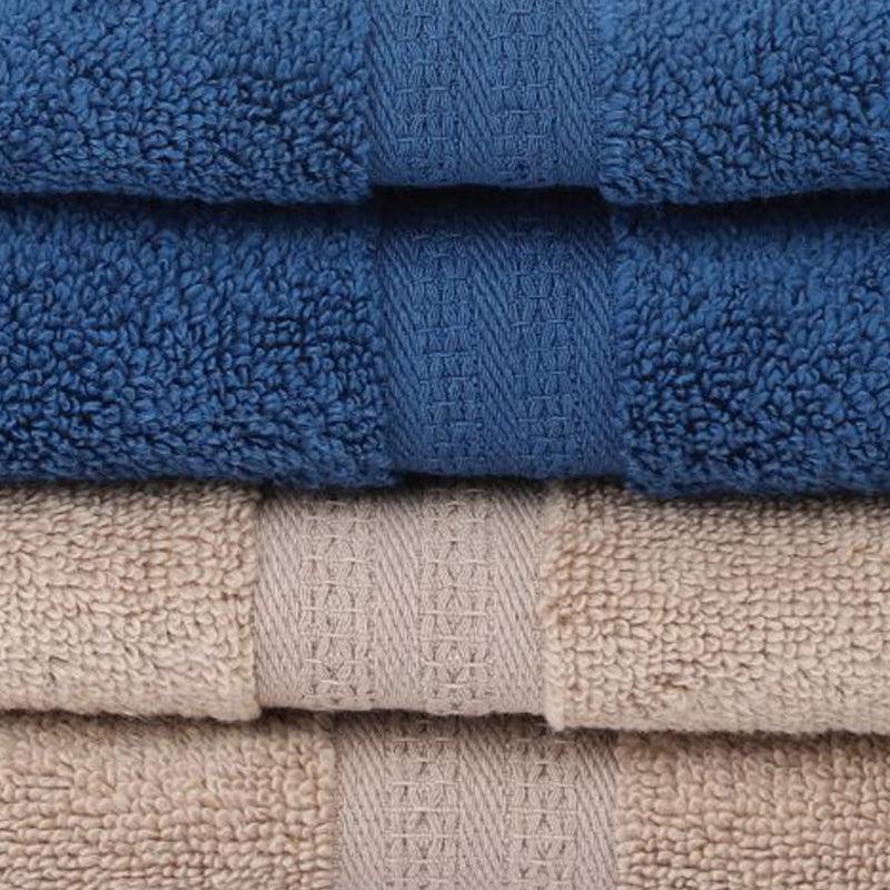 Miorah Hand Towel (Blue & Beige) - Set Of Four media 3