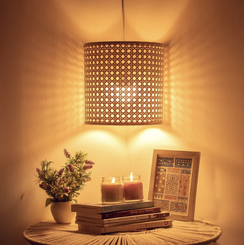 Woven Radiance Cylindrical Ceiling Lamp