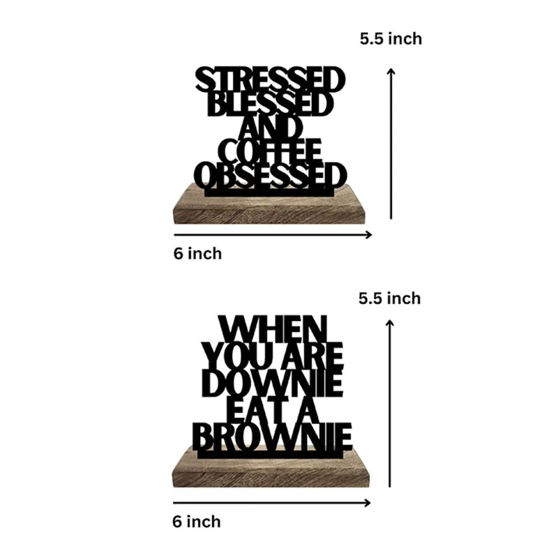 Caffeinated Comfort Typography Showpiece - Set Of Two media 7