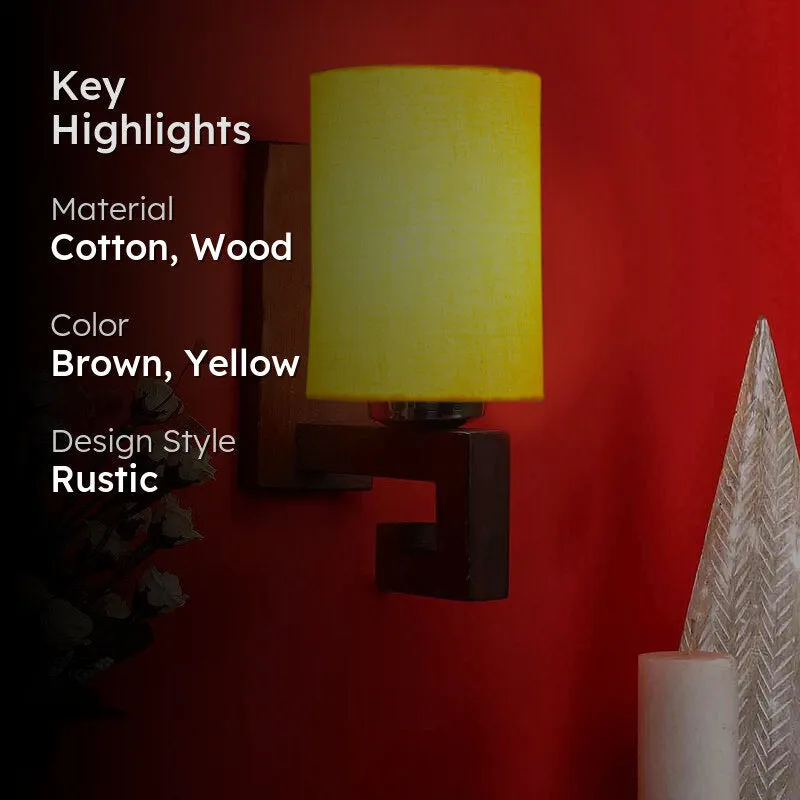 Solaris Cylindrical Wooden Wall Lamp media 2