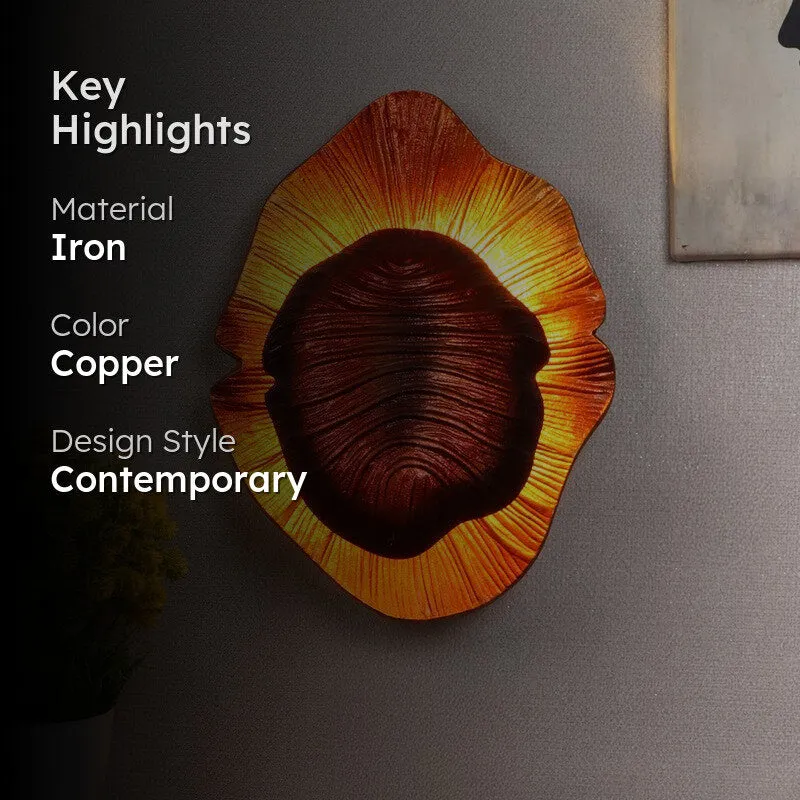 Amber Shell Iron Wall Lamp media 2