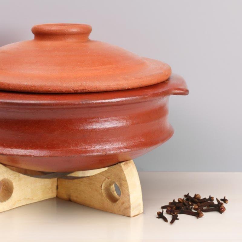 Hirang Clay Pot With Lid Brown 2000 mL / 9 Inches image 4