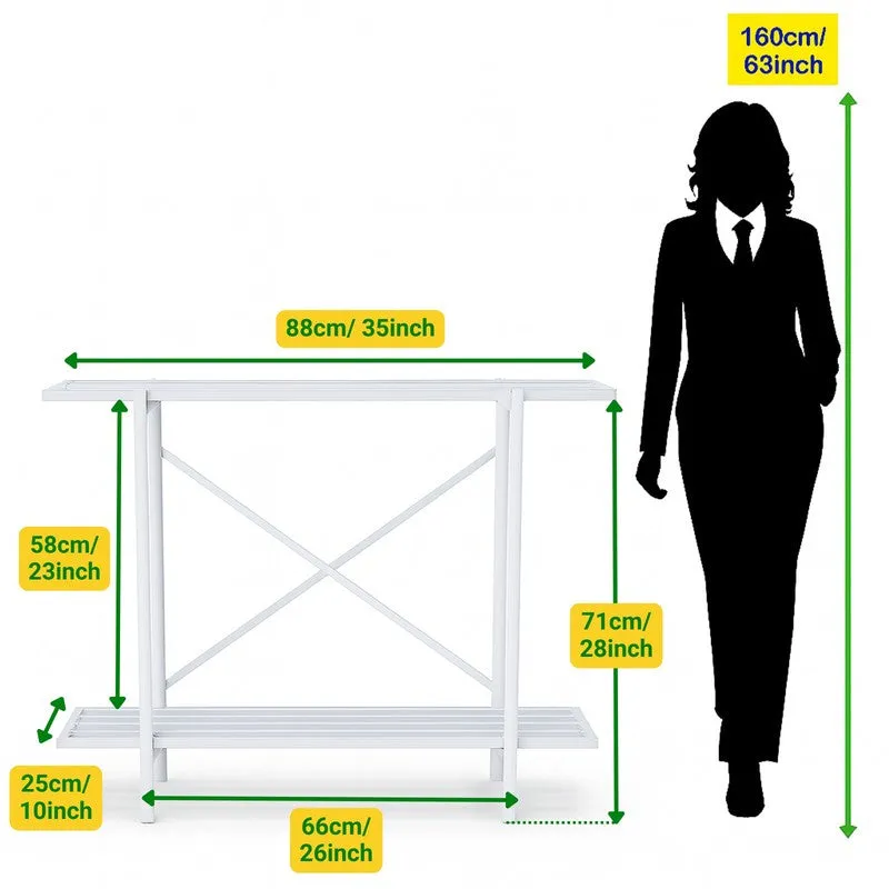 Verdex Metal Planter Stand - White media 8
