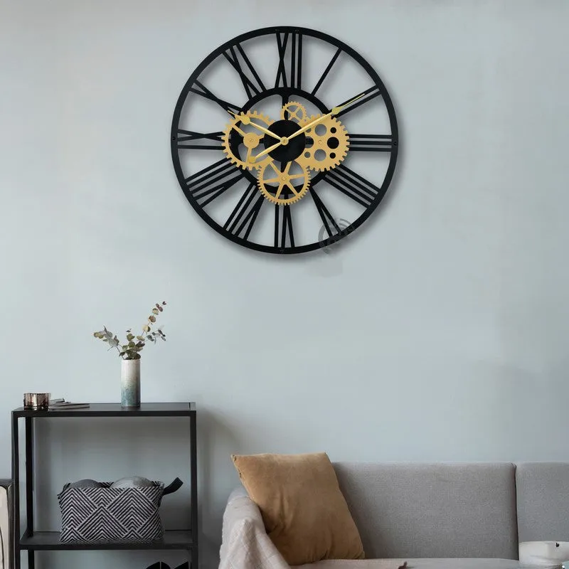 Rotors Silent Wall Clock - Gold media 4