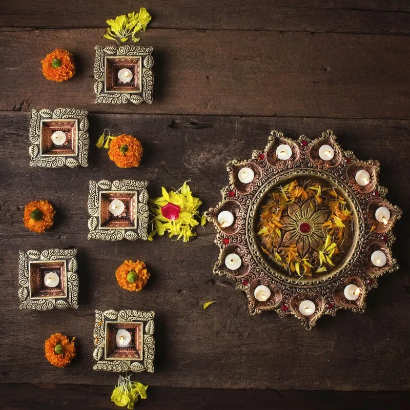 Swastik Diya - Set Of Eight media 3