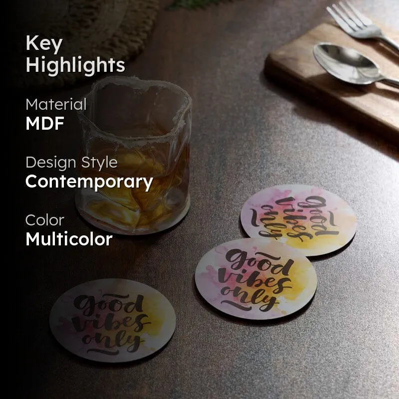 Good Vibes Only Coaster - Set Of Four media 2