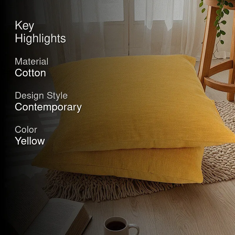 Premium Cushion Cover Yellow - Set Of Two media 2