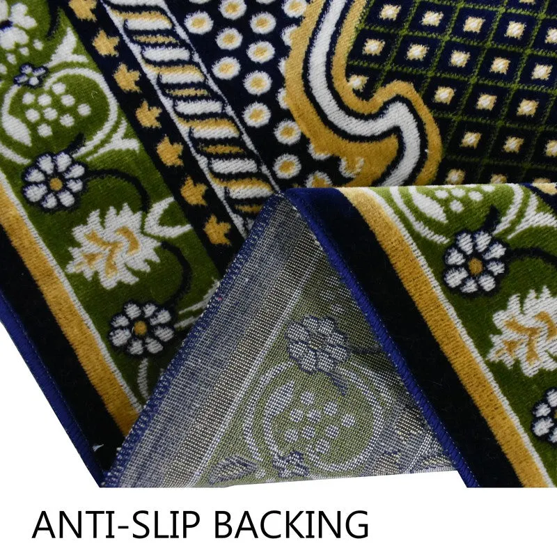 Sajdelle Velvet prayer Mat - Green,Blue media 5