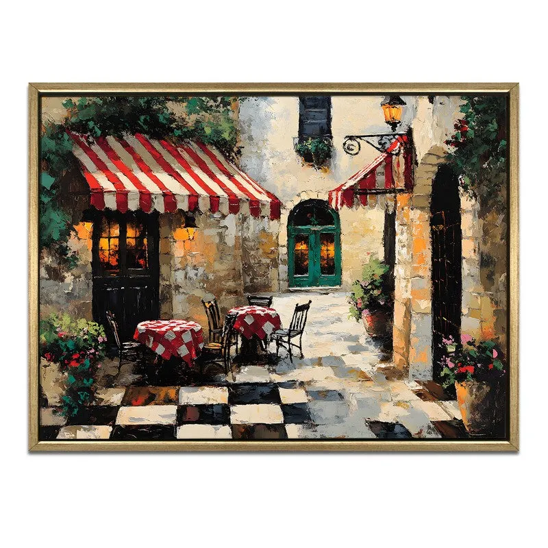 Sunlight on Stone Canvas Wall Painting With Frame media 3