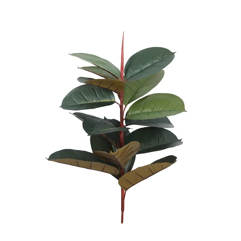 Urban Luxe Artificial Rubber Plant Without Pot - 2.1 Feet media 4