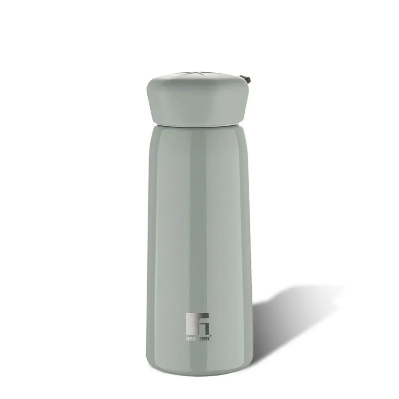 Bergner Walking Lily Luxe Thermosteel Hot and Cold Flask (Grey) - 400 mL media 5