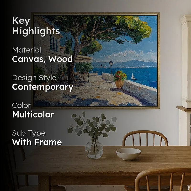 Gilded Horizon Canvas Wall Painting With Frame media 2