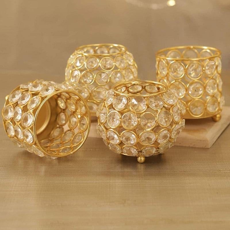Crystal Fenora Tealight Candle Holder - Set Of Four media 4