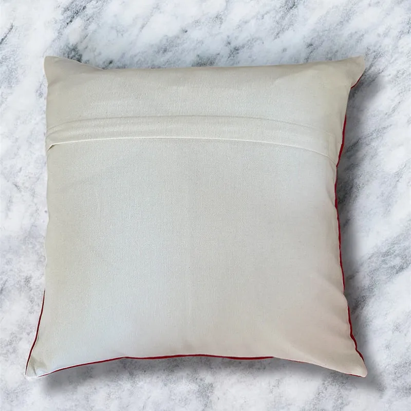Needlecraft Embroidered Cotton Cushion Cover - Red media 6