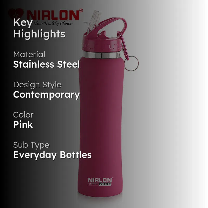 Valento Sipper Water Bottle (Pink) - 750 mL media 2