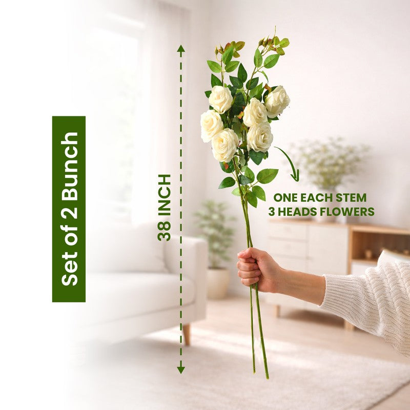 Rosanova Plastic Artificial Flower - Set Of Two media 10
