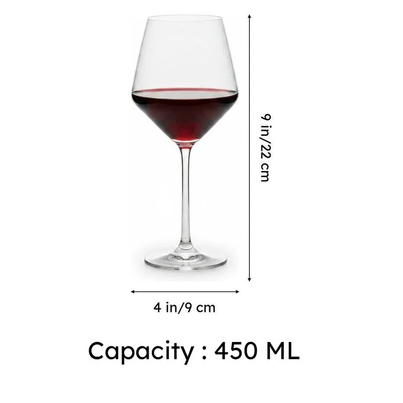 Vintage Vino Red Wine Glass (450 mL) - Set Of Four media 10