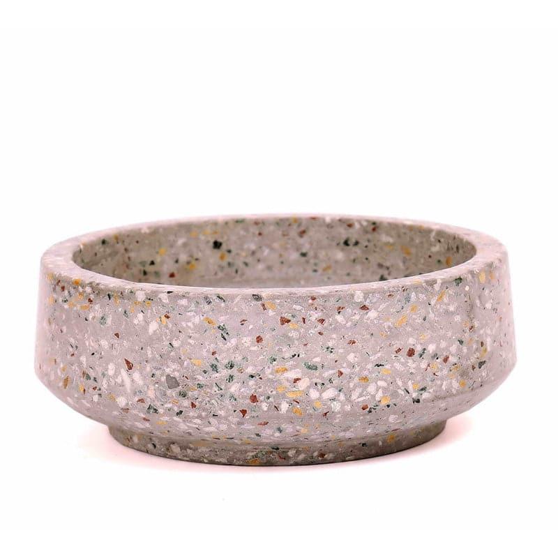 Grey Bowl Terrazzo Hand Crafted Marble Planter media 4
