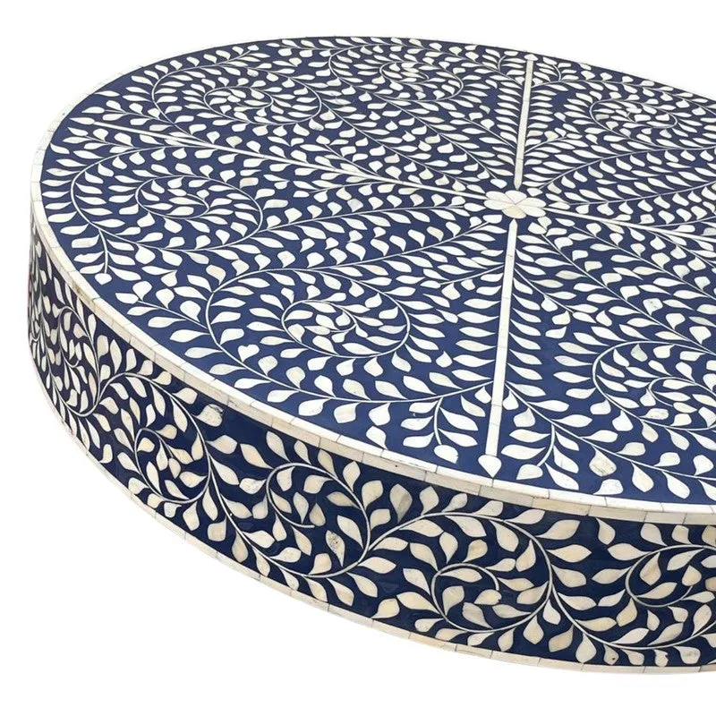 Elantra Bone Inlay Center Table - Blue media 5