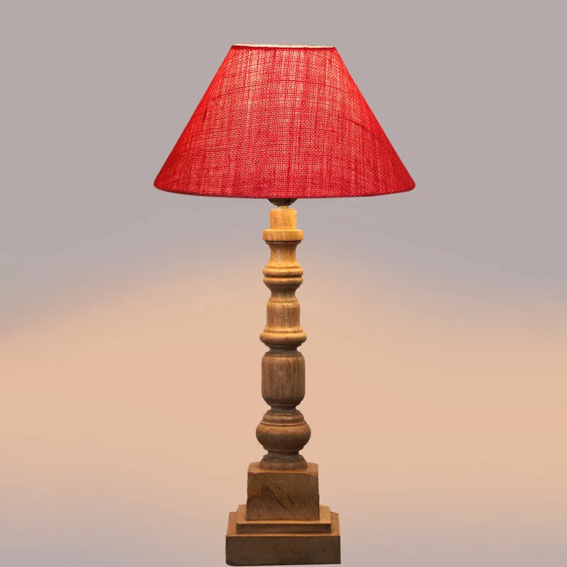 Sienna II Arbor Wooden Table Lamp - Pink,Brown media 4