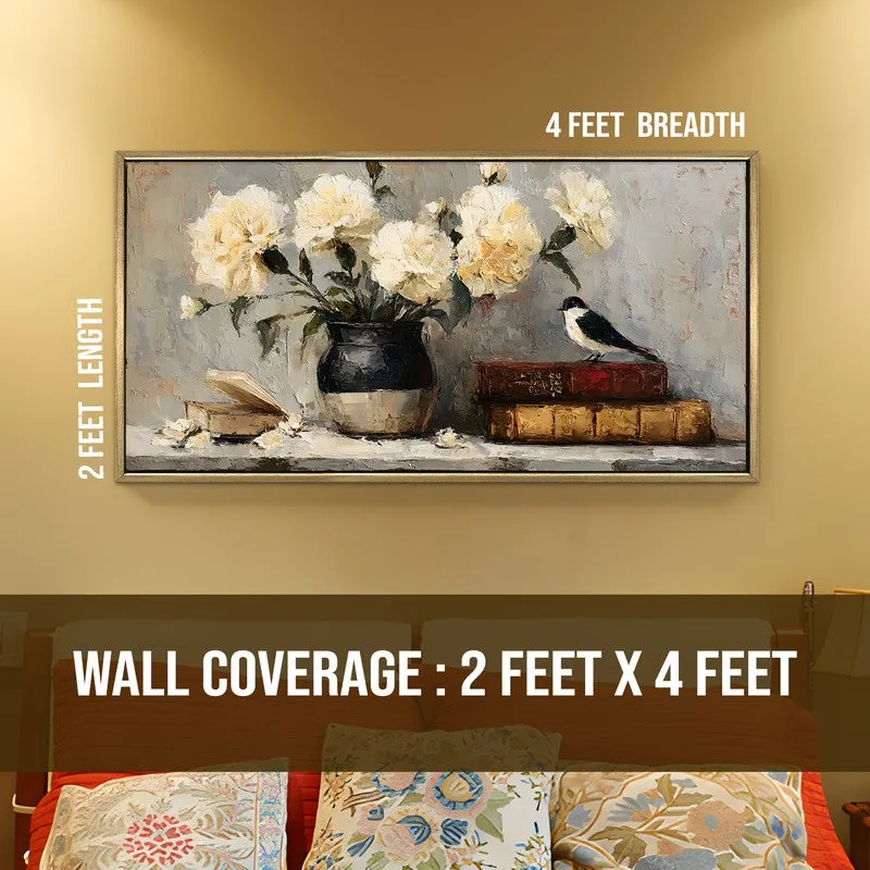 Bloom Haven Canvas Wall Painting With Frame media 8
